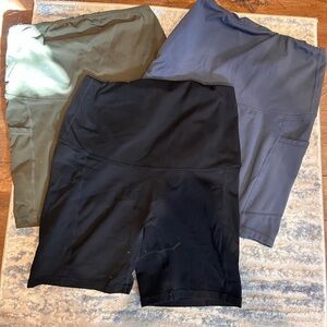 Set of 3 maternity bike shorts